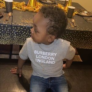 Burberry Little Kids Logo T-Shirt (Grey)